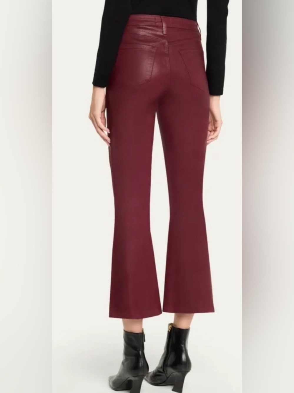 NWT KENDRA CROP FLARE IN SYRAH COATED